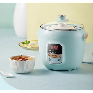 Bear Nồi Hầm Cháo Cách Thủy, Chưng Yến, Nấu Canh Súp Chính Hãng 01 Lít Có Hẹn Giờ - Màu Xanh Pastel