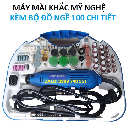 Bộ máy mài khắc mỹ nghệ đa năng kèm bộ đồ nghệ 100 chi tiết