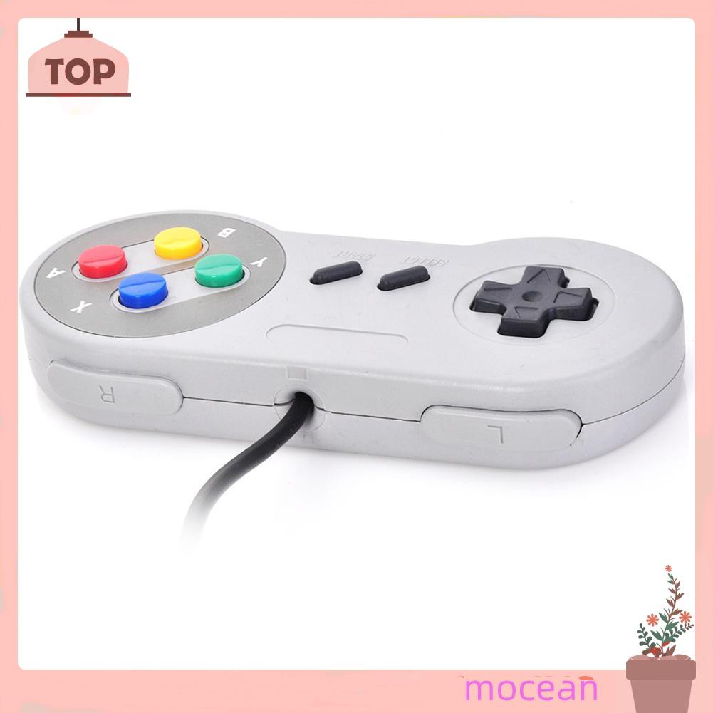 Tay cầm chơi game Mocean Super Nintendo Snes 4 nút thích hợp cho PC / Mac