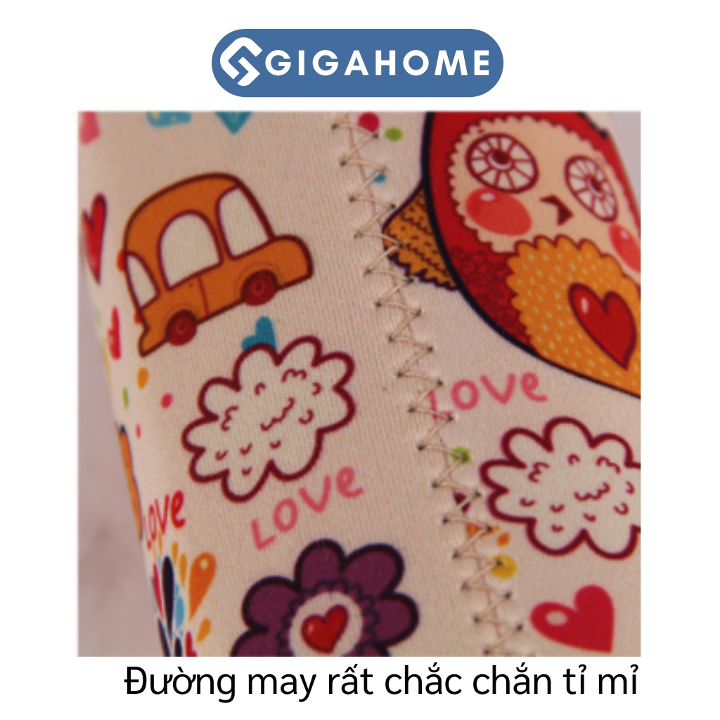 Túi Vải Bố Dày Đựng Bình Nước, Ly Giữ Nhiệt Chống Thấm, Có Quai Xách 450ml GIGAHOME 6692