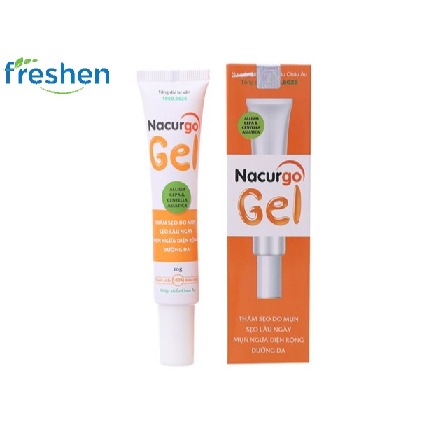 Nacurgo Gel – Mờ-Phẳng Sẹo Lồi, Lõm Do Vết Thương Mụn, Kiểm Soát Mụn, Viêm Nang Lông