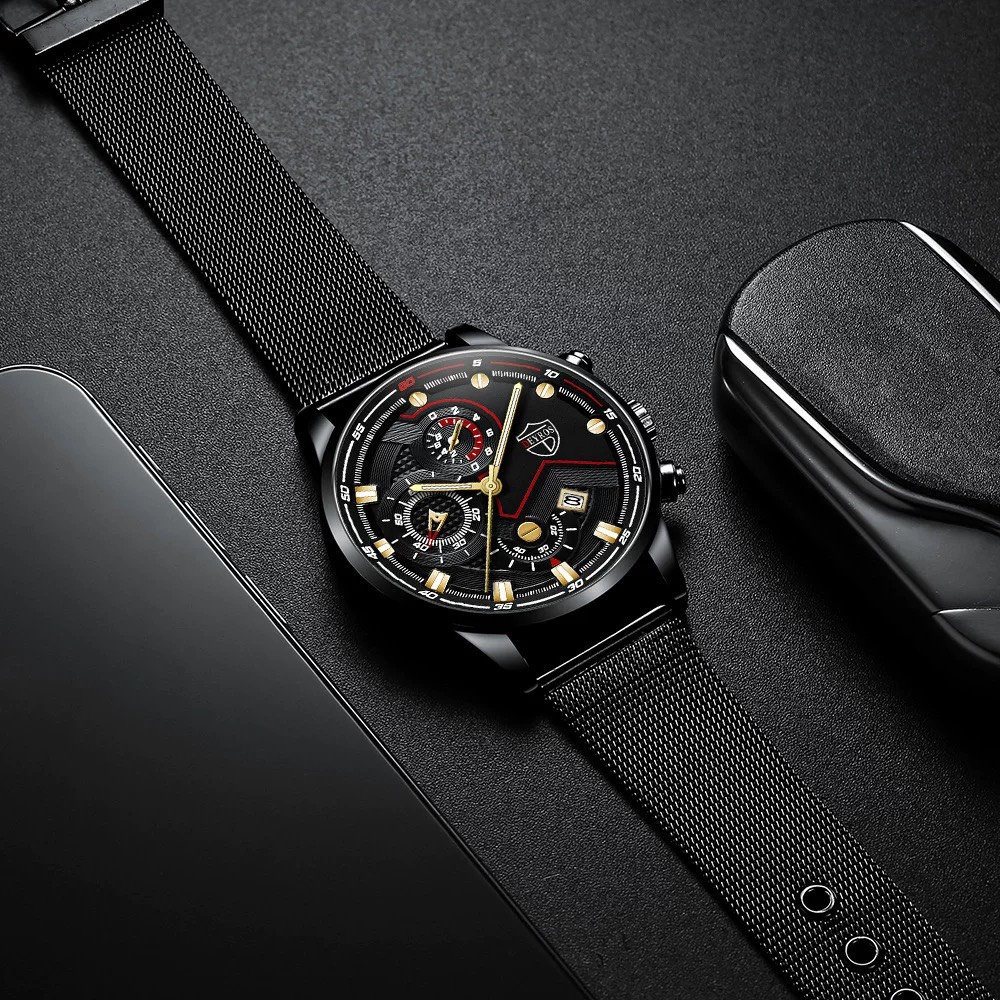 Đồng Hồ Đeo Tay DEYROS Bằng Thép Không Gỉ Lịch Lãm Cho Nam