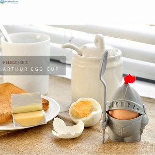 Cốc Đựng Trứng Luộc Hình Chiến Binh Có Giá Đỡ Muỗng Thân Thiện Với Môi Trường