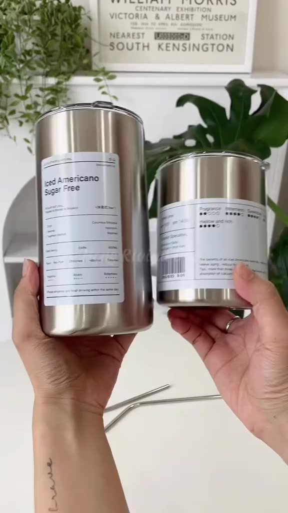 Ly giữ nhiệt Iced Americano 350 & 600ml cốc giữ nhiệt inox , Monno.shop tặng sticker, ống hút inox, cọ rửa bình | BigBuy360 - bigbuy360.vn