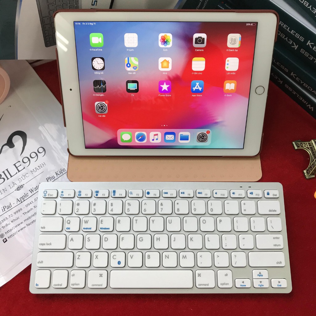 Bàn Phím Không Dây Bluetooth Mỏng - Đẹp - Phím ấn cực nhẹ - Dùng cho - Điện Thoại - Máy Tính Bảng - Laptop - MOBILE999 | BigBuy360 - bigbuy360.vn