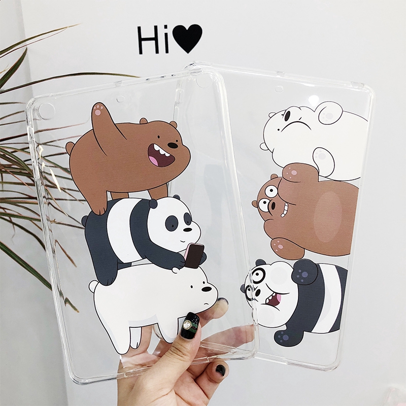 Ốp lưng trong suốt họa tiết We Bare bear cho iPad Air 2 Mini 2 3 4 5 iPad 6 Pro 11 Air3/Pro 10.5 Pro11 2020 | BigBuy360 - bigbuy360.vn