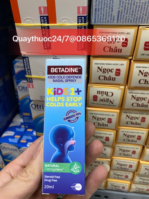 ✅BETADINE KIDS XỊT MŨI AN TOÀN CHO BÉ (20ml)