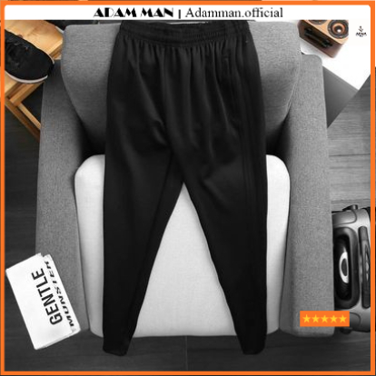 Quần thể thao nam nữ 3 sọc ống bo chun, chất liệu poly cao cấp, dày dặn, form dáng trẻ trung, năng động - Adam Man