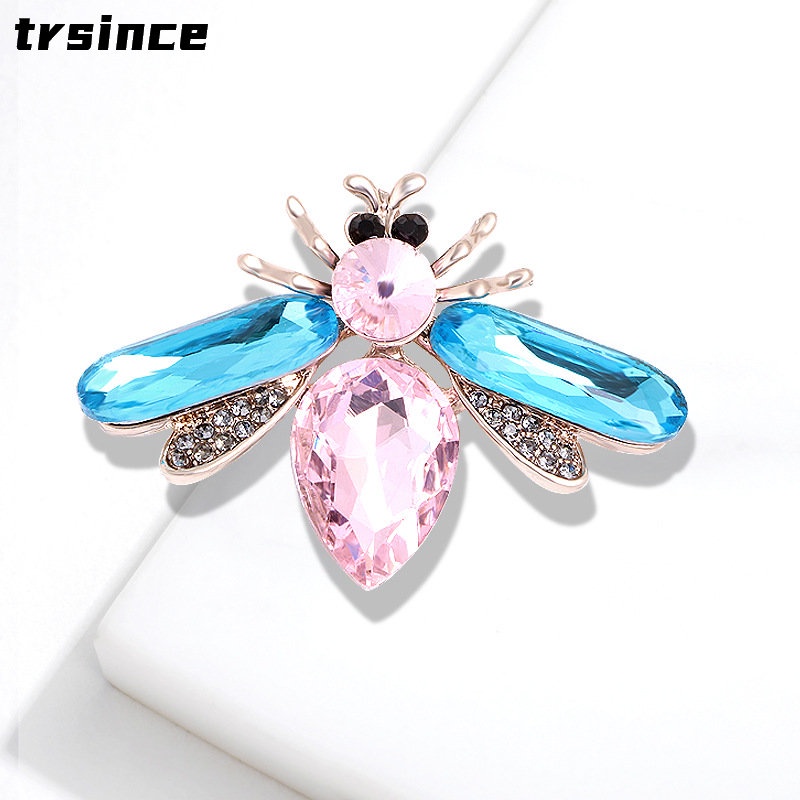 Ghim Cài Áo Hình Chú Ong Đính Pha Lê Dễ Thương Cho Nam Và Nữ