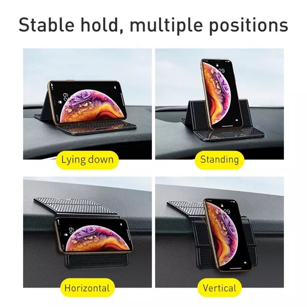 [Chính Hãng  - Sẵn]Miếng dán cao su Nano giữ cố định đồ vật trên xe hơi Baseus Folding Bracket Antiskid Pad - LV435