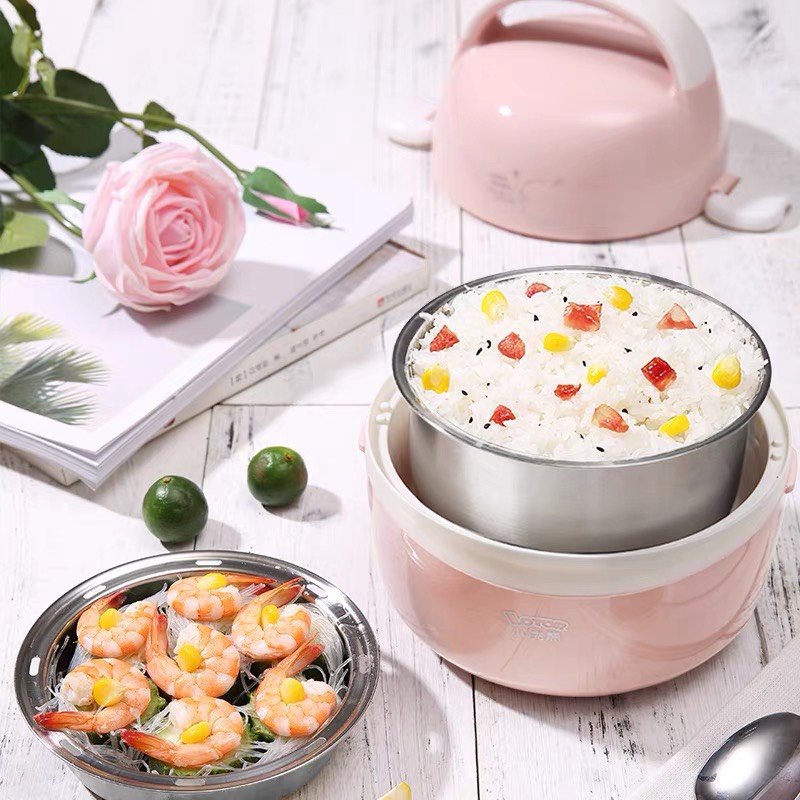 Hộp Cơm Cắm Điện Xách Tay Hộp Cơm Văn Phòng Nấu Cơm Trong 10 Phút Haochi