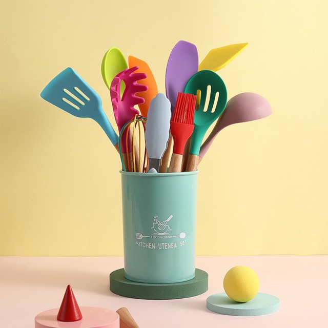 Set Dụng Cụ Bếp 11 Món Màu Sắc