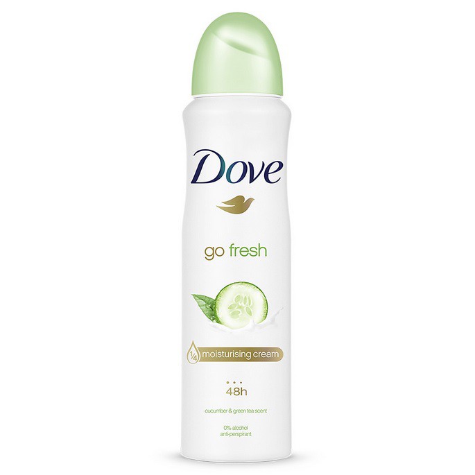 Xịt Khử Mùi Dove Go Fresh Dưa Leo & Trà Xanh 150ml