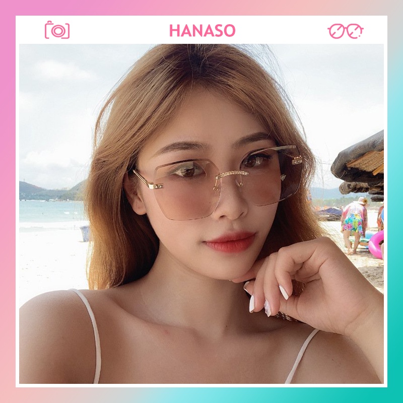 Kính mát nữ thời trang cao cấp chống tia UV phong cách Hàn Quốc đẹp sang trọng HANASO 007