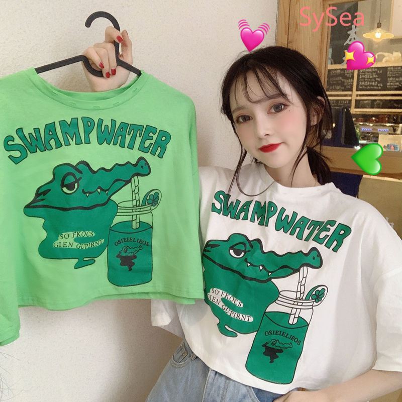 Áo thun tay lỡ dáng rộng thời trang mùa hè dành cho nữ