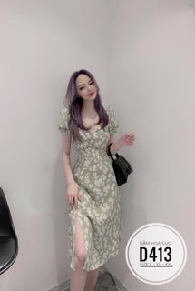 Bigsize Đầm hoa cúc D413