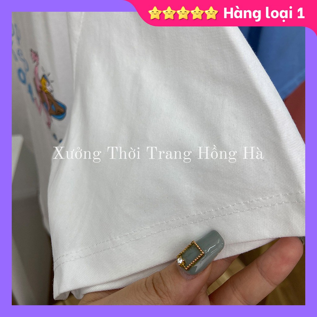 ✅🎯 Ảnh Thật Của Xưởng 100% 🎯✅☘️Áo Phông Croptop Báo Hồng Form Rộng, Áo Thun Ulzzang In Hình☘️