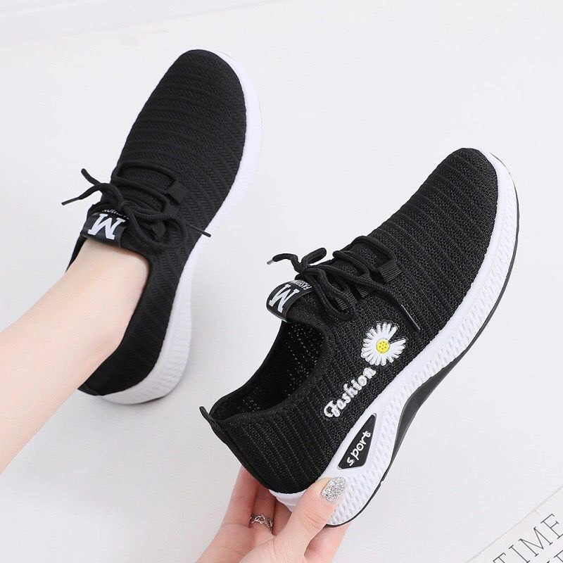 Giày thể thao, giày sneaker hình hoa cúc thời trang đế cao su siêu êm