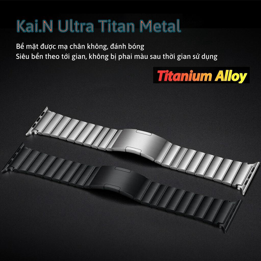 Dây Đeo Thay Thế Titanium Dành Cho Apple Watch Ultra / Apple Watch Series 1-8/SE/SE 2022, Kai.N Ultra Titanium Metal