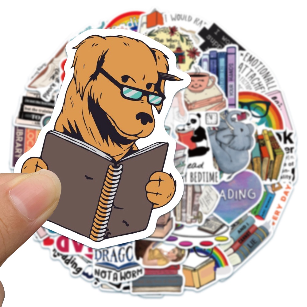 100Pcs/Set ❉ I Love Reading Series B - Reading Good Books Stickers ❉ DIY Fashion Decals Doodle Stickers