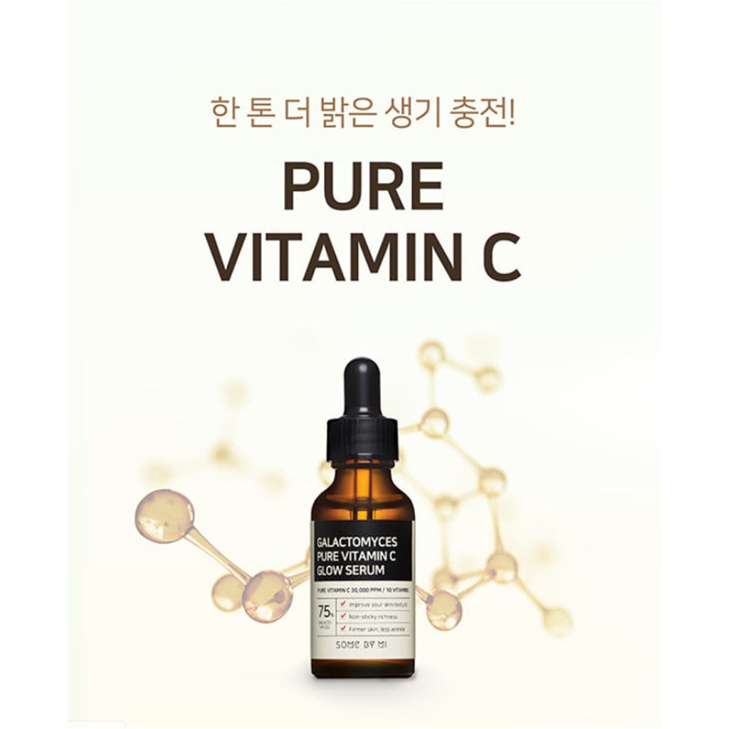 Tinh Chất Dưỡng Trắng, Chống Lão Hóa Some By Mi Galactomyces Pure Vitamin C Glow Serum 30ml