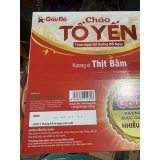 Thùng Cháo Tổ Yến Gấu Đỏ 30 Gói