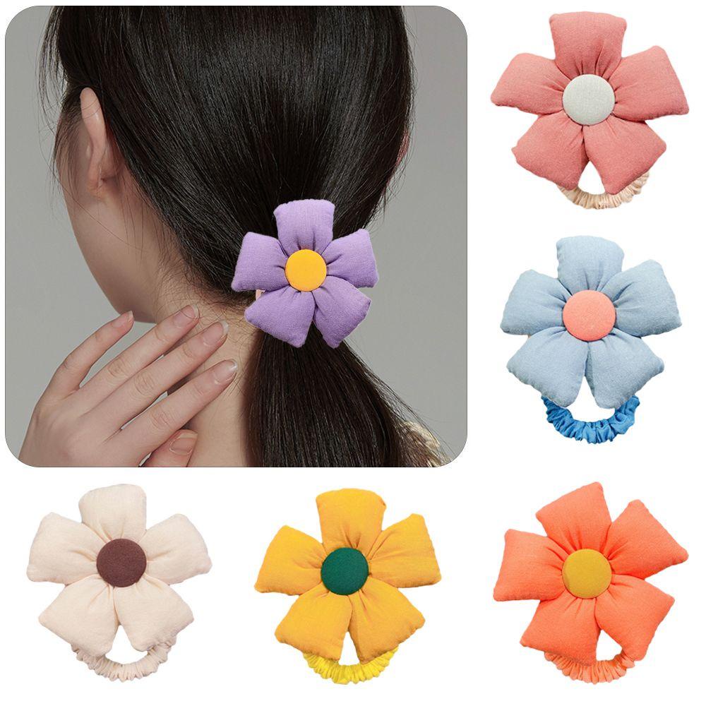 ROWANS Dây Buộc Tóc Co Giãn Cao Đính Hoa Cho Nữ