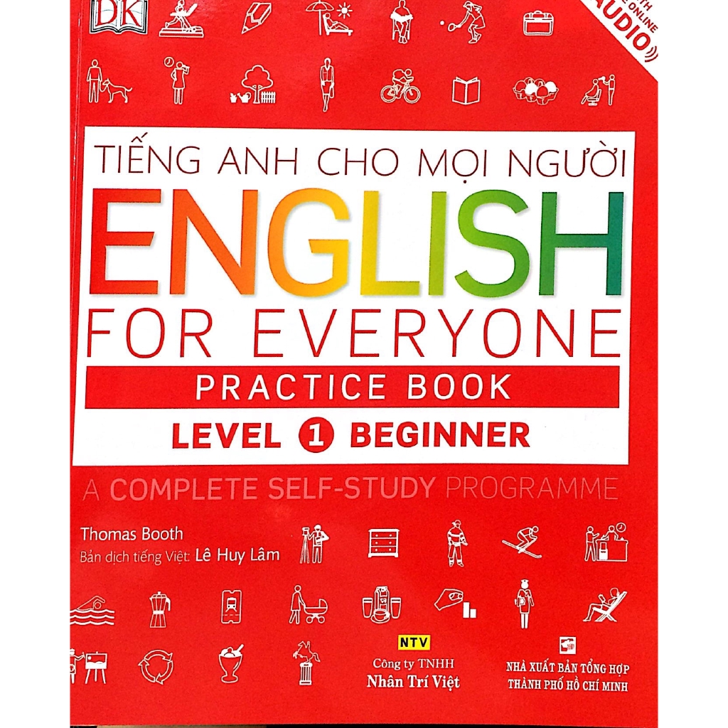 Sách - Tiếng Anh Cho Mọi Người - English For Everyone - Level 1 Beginner - Practice Book (Kèm Cd)