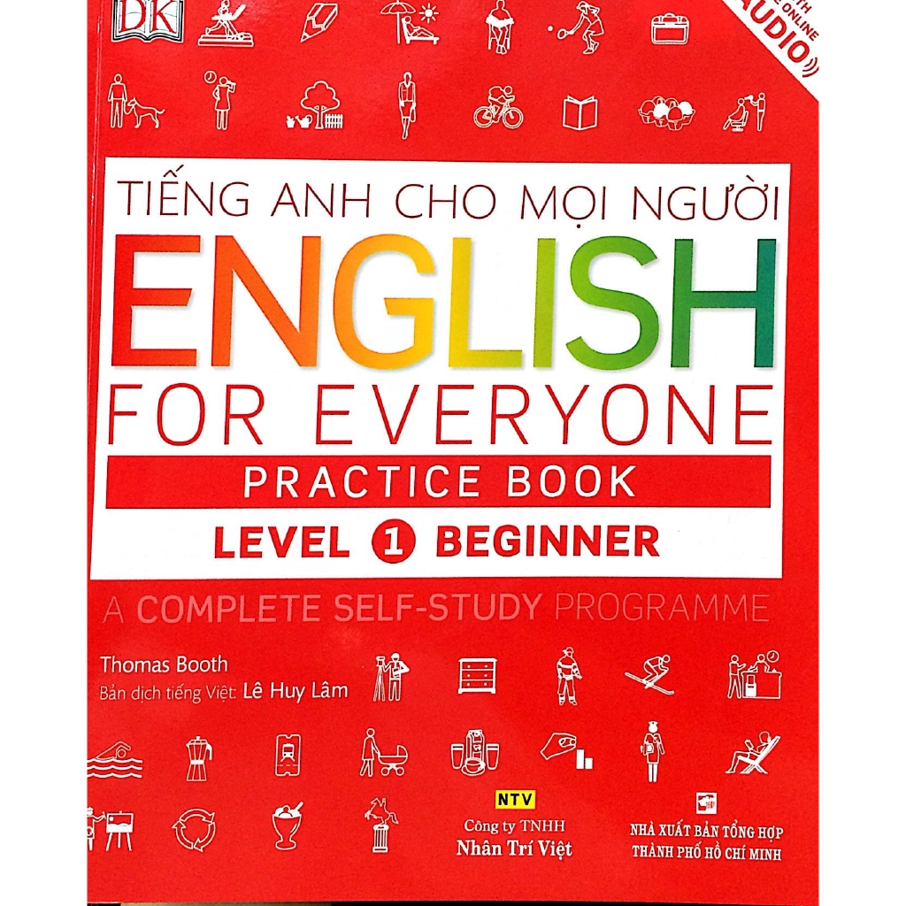 Sách - Tiếng Anh Cho Mọi Người - English For Everyone - Level 1 Beginner - Practice Book (Kèm Cd) - NTV