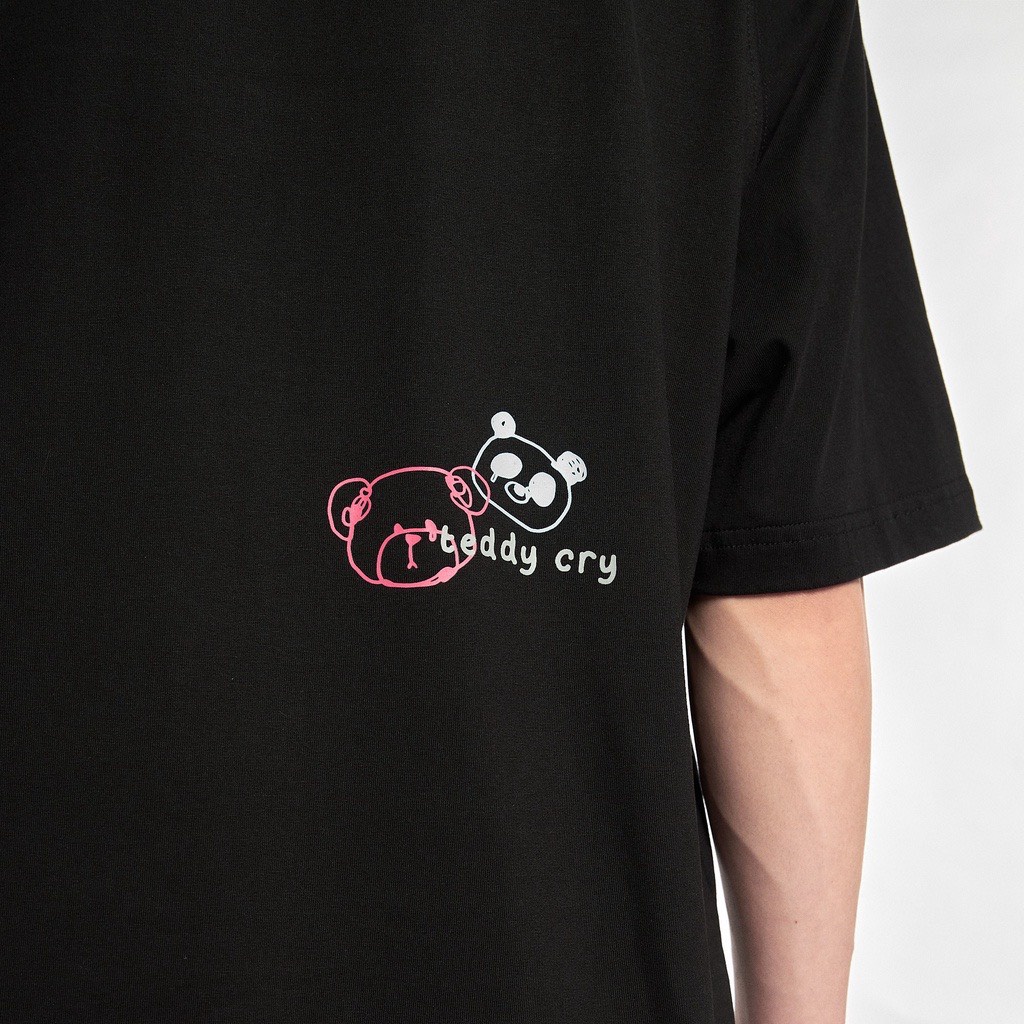 Áo Sadboiz TeddyCry Typo giá rẻ vải cotton dày dặn phom rộng
