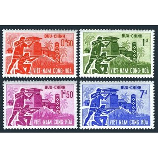 Tem sưu tập Tem Việt Nam Cộng Hòa Ấp chiến lược 1962 ( 4 tem )