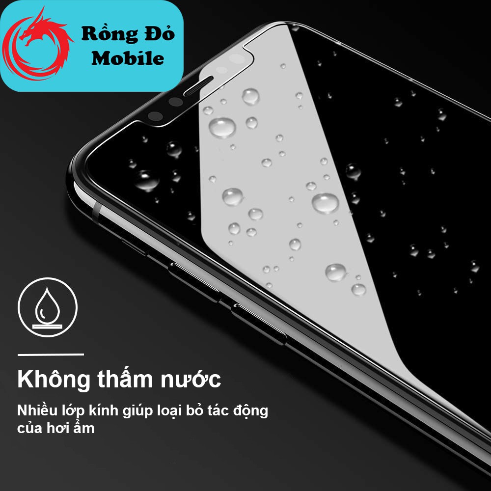 Kính cường lực iphone HD Pro full màn hình 7+/8+/X/XR/XS/XS Max/11/11 Pro Max/12/12 Pro Max Rồng Đỏ Mobile