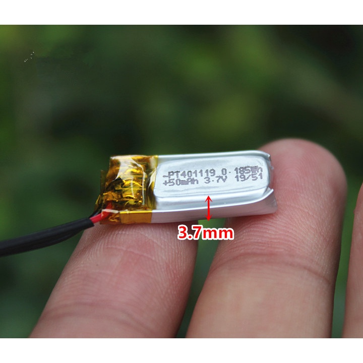 Pin Lithium Polymer 3.7V 50mAh - Pin tai nghe bluetooth có mạch bảo vệ