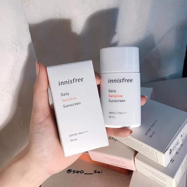 Mẫu Mới ] Kem Chống Nắng Cho Nhạy Cảm Innisfree Daily Sensitive Sunscreen  SPF50+ PA++++ | Shopee Việt Nam