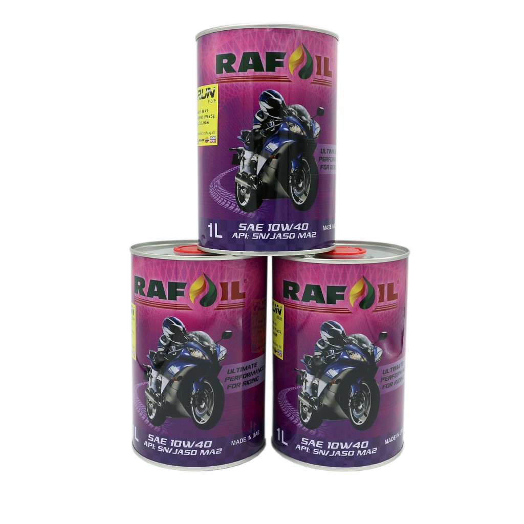 Combo 6 chai nhớt Raf Oil 10W40 1L tổng hợp toàn phần