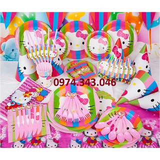 bộ đồ trang trí sinh nhật Hình Hello Kitty