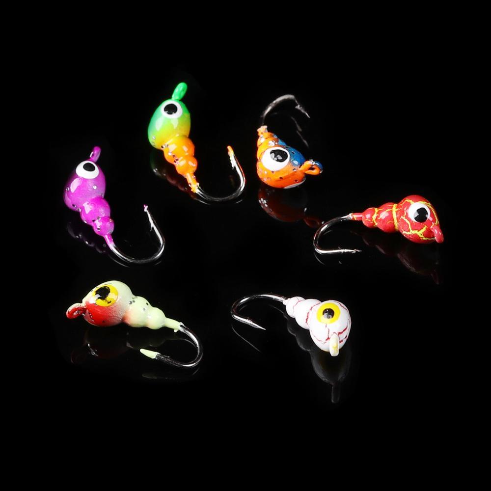 MUVAKO Mồi Câu Cá Mùa Đông Cứng Kèm Móc Câu 0.5g 0.8g 1.3g