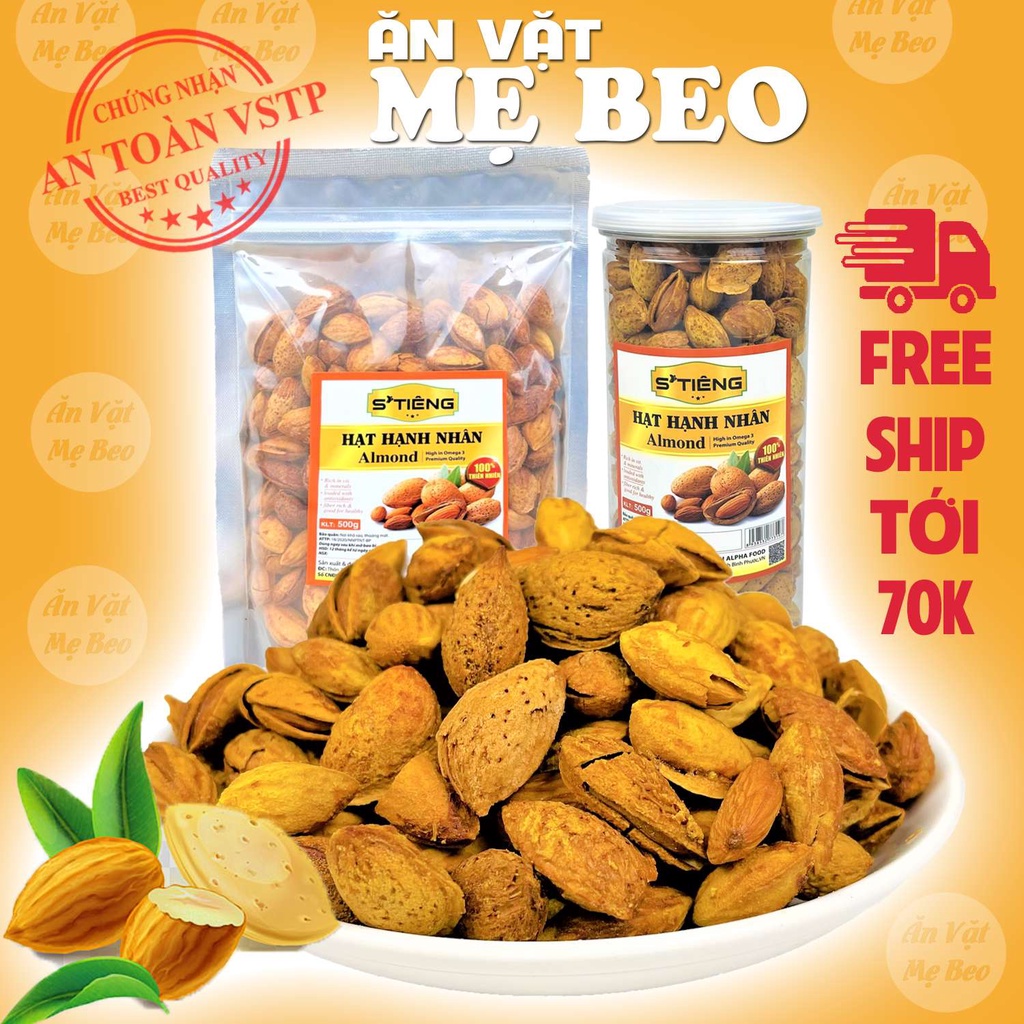 Hạt Hạnh Nhân Mỹ Hàng Nhập Khẩu 500Gr