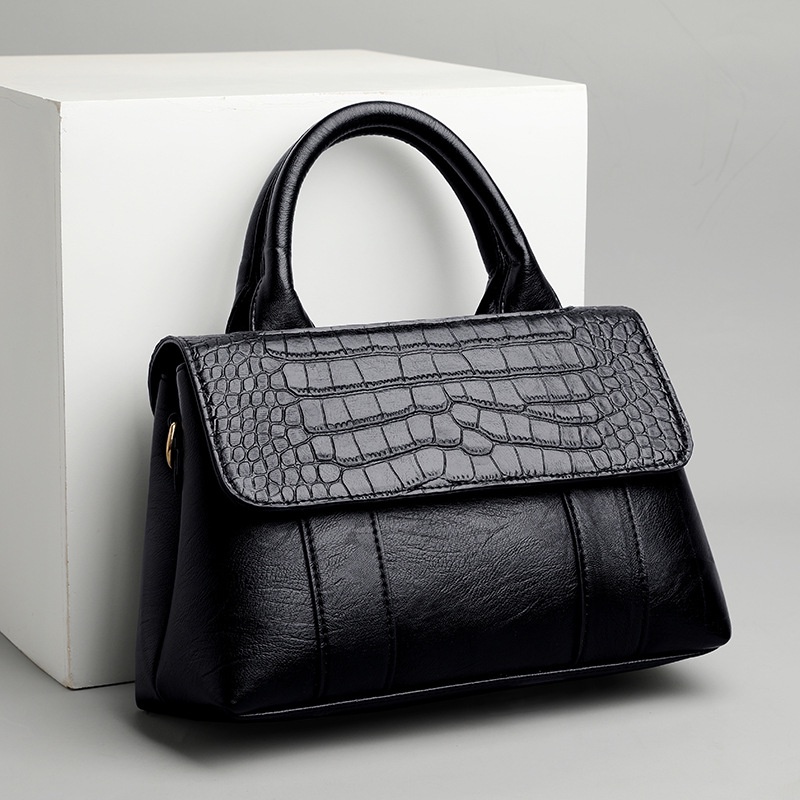 Túi đeo vai IELGY trơn màu họa tiết cá sấu hợp thời trang cho nữ