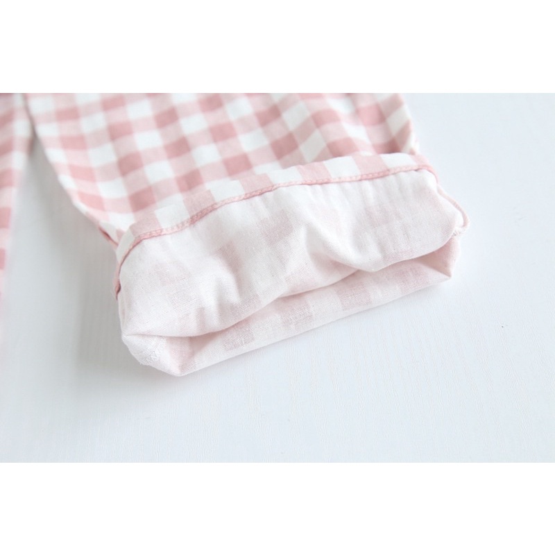 Quần ngủ dáng suông kẻ caro quần dài pijama Hàn Quốc ullzang