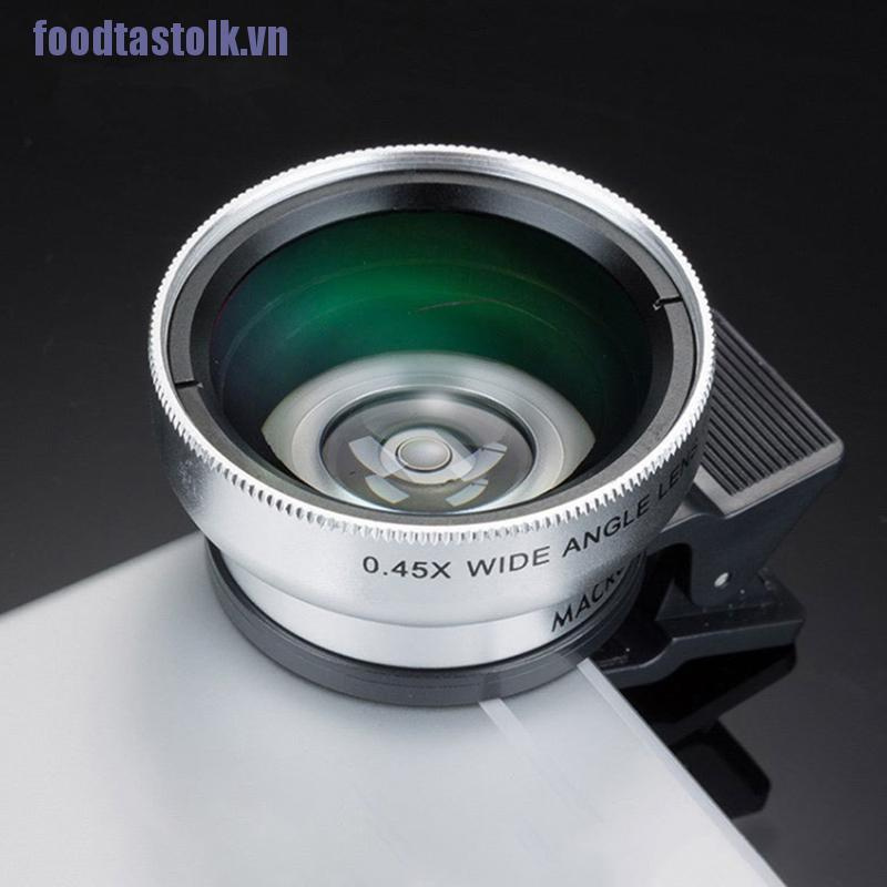 【stolk】Universal 2in1 Clip On Camera Lens Kit Fisheye Wide Angle Macro For Cell Phone