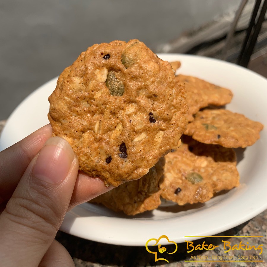 Bánh quy yến mạch Chocolate Chip, bánh quy ăn kiêng, giảm cân Baker Baking