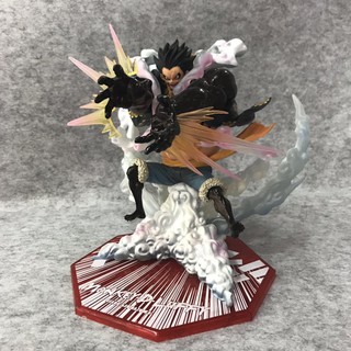 Anime One Piece Monkey D Luffy Gear 4 LEO BAZOOKA Ver. PVC Action Figure Statue Collectible Model Kids Toys Doll 17cm