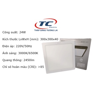 Đèn led panel gắn nổi 24w duhal