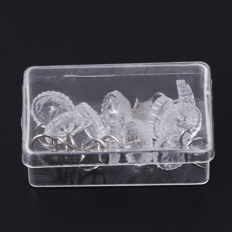 Set ghim cài dạng xoắn màu sắc trong suốt hỗ trợ cố định bọc đệm ghế sô pha/ giường ngủ tiện dụng