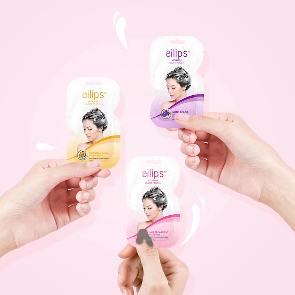 Kem Ủ Tóc Ellips Hair Mask Giúp Tóc Khỏe, Bóng Mượt, Phục Hồi Hư Tổn (18g/20g)