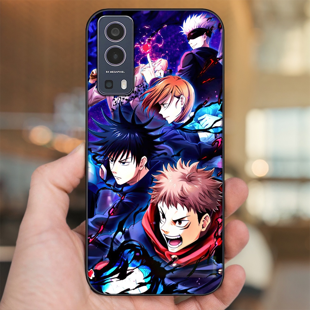 Ốp lưng Vivo Y72 5G viền đen in hình Yuji Jujutsu Kaisen