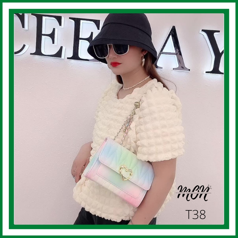 🌸sẵn hàng🌸 Túi xách da mềm đeo chéo nữ CEEKAY chính hãng nhiều màu - T38