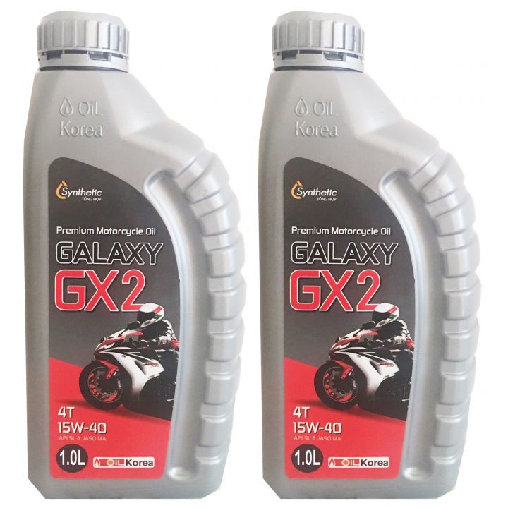 Nhớt xe máy số Galaxy GX2 cao cấp Hàn Quốc - combo 2 chai - 1000ml