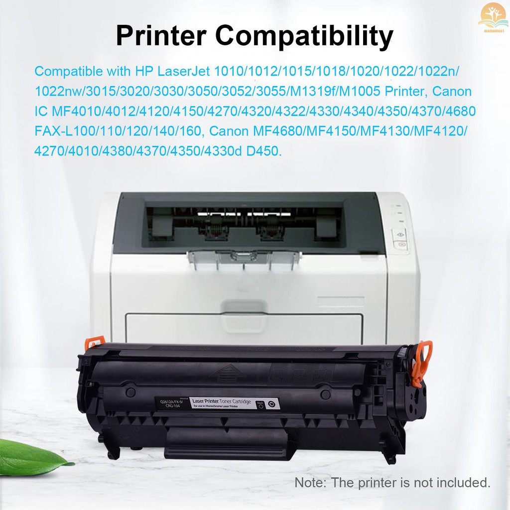 Hộp Mực Thay Thế Q2612a / Crg-104 / Fx-9 Cho Máy In Hp Laserjet 1010 / 1012 / 1015 / 1018 / 1020 / 3050 / M1319f / M1005 Canon Ic Mf4010 / 4120 / 4270